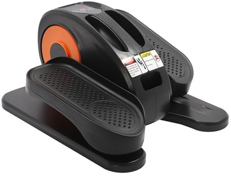 Entrenador elíptico debajo del escritorio – Entrenador de pedales eléctrico para casa con mando a distancia, pantalla LED, para oficina, sala de estar y gimnasio, funcionamiento silencioso, compacto y