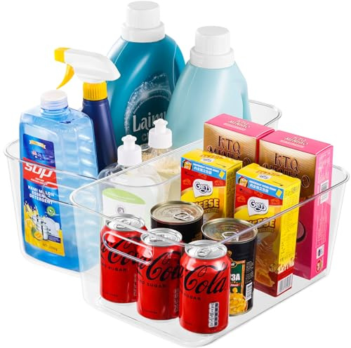 2-pack kylskåp organisatör förvaringslåda set, kylskåp organiserare låda organisationssystem stapelbar, kylskåpsarrangör kylskåpslåda, kök, pantry snacks förvaringsbehållare(extra stor)