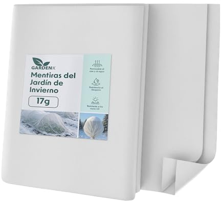 GARDENIX Toison Non-tissée d'hiver pour Plantes - 17 g/m² - 1,6 x 10 m (16 m²) - Protection hivernale pour Plantes