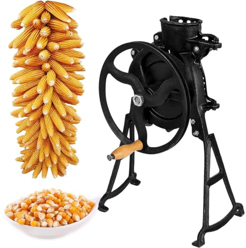 Sheller manuale per mais con manico in legno, alta efficienza 98% tasso di trebbiatura, ideale per la lavorazione del grano dell'azienda agricola