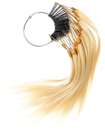 TIKODIDA 30 Stück Teiliges Echthaar Farbring Haarfarbe Testen Natürliche Haarsträhnen Farbmuster Wiederverwendbare Farbproben für Friseure und Beauty studierende Realistische Haarfärbe