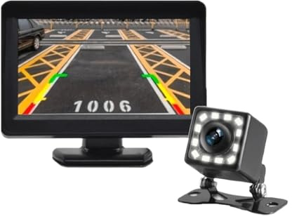 FJLKGDSP Bileeko HD-Rückfahrkamerasystem – Rückfahrmonitor for LKW/Wohnmobile, 12–24 V Wiedergabe