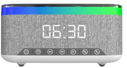 RED5 Wireless Charging Alarm Clock with 10W Phone Dock, Bluetooth Speaker and FM Radio