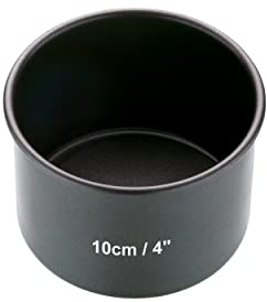 MasterClass 10 cm di profondità con PTFE, PFOA e BPA Free Non Stick, robusto 1 millimetri di spessore in acciaio al carbonio, 4 pollici Mini Round Pan
