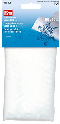 Prym Kreativ-Vlies wasserlöslich 90 x 45 cm weiß, Polyester, 968195-1