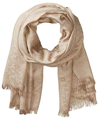 Calvin Klein Women's Pashmina Scarf, almond, One Size