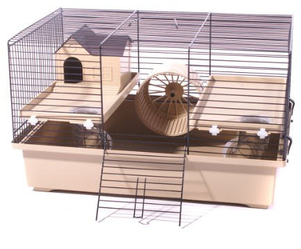 ZOO-XXL Nager Käfig Maus & Hamster Transport Urlaubskäfig MATS2PLUS - Weiß, Small, Zusammenklappbar