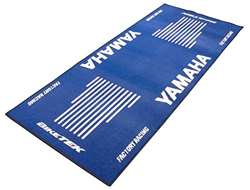 Biketek Tapis de garage pour moto de course Logo Yamaha Serie 3