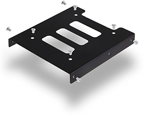 meeboo Einbaurahmen für interne 2,5 Festplatten/SSD's auf 3,5 Adapter Wechselrahmen Mounting Bracket Frame Halterung Schienen Hard Drive Holder Metal inkl. Schrauben Screws