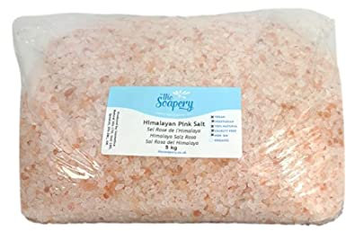Sale rosa dell'Himalaya, 5 kg, sale da bagno grossolano per uso alimentare, della gamma Salt Pakistan, per pulizia scrub da bagno