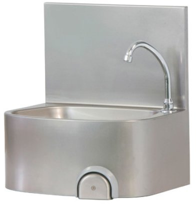 Lavamani inox comando a ginocchio cm 48x35x53 RS1361