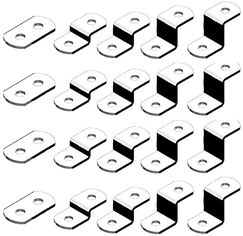 888 Corp Lot de 100 clips de toile décalés pour cadre photo assortis avec | Assortiment de tailles populaires de toile décalée avec vis