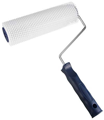 sourcing map 22cm Latex Floor Self Leveling Screed Spiked Roller, 13mm Teeth Height