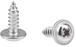 sourcing map Selbstschneidend Schrauben Kreuzschlitzkopf 50stk 2.6x8mm | 304 Edelstahl Anschluss Bolzen