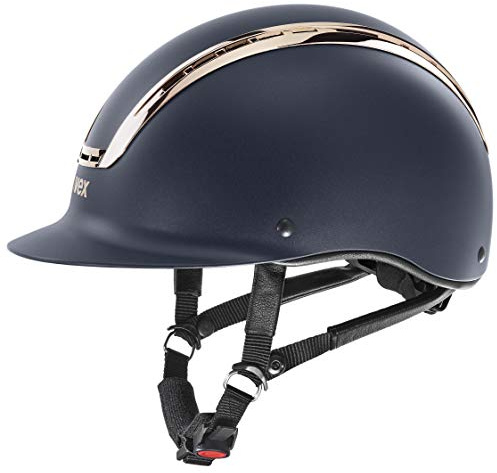 uvex suxxeed Chrome Reithelm, Navy matt-Coral, 54-55 cm