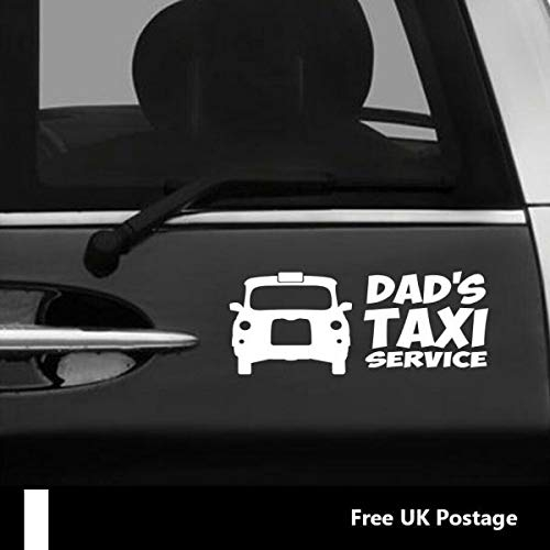 myrockshirt Dad’s Taxi Service Papa Taxi ca 20 cm Aufkleber,Sticker,Decal,Autoaufkleber,UV&Waschanlagenfest,Profi-Qualität