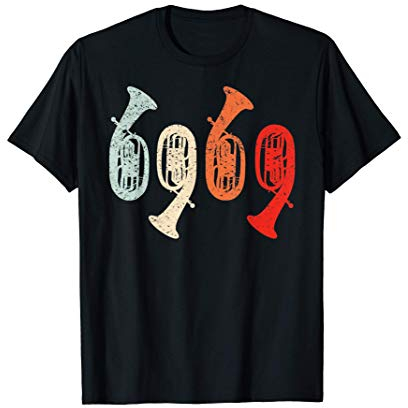 Tenorhorn Blasinstrument retro Tenorhörner Instrumet T-Shirt