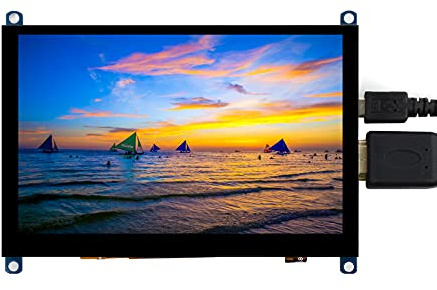 Waveshare 5 pollici HDMI LCD Display per Raspberry Pi 800x480 Touchscreen TFT Capacitivo Schermo Monitor Supporto Raspberry Pi 4B/3B+/A+/B/2B/B+/A+/Zero W Compatibile con Windows 10/8.1/8/7