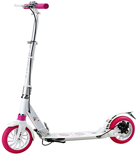 Spielwerk® Roller für Kinder & Erwachsene Scooter Klappbar Höhenverstellbar Cityroller Doppelfederung Bremse Roller Kickscooter Tretroller ABEC 9