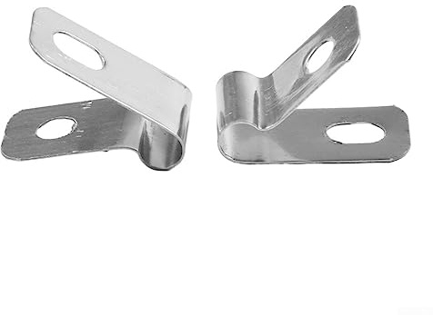 Abrazaderas de alambre de valla, clips de montaje de acero inoxidable para valla agrícola, valla de metal o vinilo, aluminio, 100 unidades