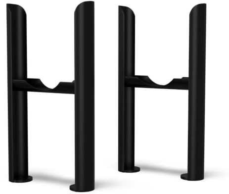 UK Radiators 3 Column Radiator Feet - Steel Freestanding Radiator Feet | Black Finish - 3 Column Traditional Design - Sturdy Steel Support for Radiators, Enhance Stability and Style