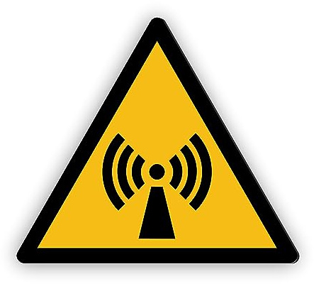 Warnzeichen (W005) Warnung vor nicht ionisierender Strahlung - Dreieckiges Warnschild - Signalgelb (RAL 1003) nach DIN EN ISO 7010