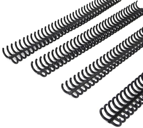 Rayson PROC1230BK Click Binding Spines, 3:1 Pitch, 1/2 Diameter, 90 Sheets Binding Capacity, Black, 30/Box