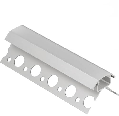 2m Einputzprofil FLIESENPROFIL PROFIL FLIESE UNI-TILE-12(270) FÜR LED STREIFEN +ABDECKUNG (2m Abdeckung milchig)