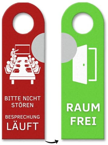 Besprechung läuft - Raum frei Türhänger ein praktischer Türhänger für Meetings Chef Büro Türschild Nicht Türanhänger Stören Büroalltag Filz Schreibtisch Kollegen Nicht Stören