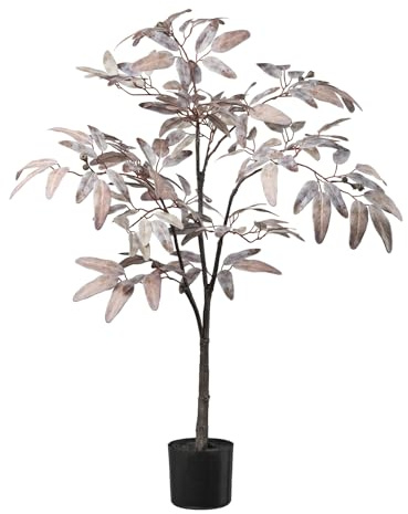 CREATIV green großer künstlicher Eukalyptusbaum 90cm im Topf I künstliche naturgetreue Eukalyptuspflanze in grau I Deko Eukalyptus für Innen I hochwertige & dekorative Dekopflanze I Kunstpflanze