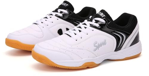 ForceRoute Chaussure de Sport,Badminton Baskets Chaussures De Tennis De Table,Sneaker De Volleyball Confortable,Non Slip,Maintien et Amorti,Respirant Léger,pour Badminton,Tennis de Table.