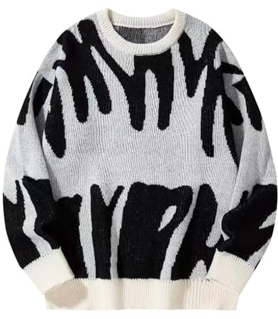 HAOLEI Herren Pullover Mit Rundhalsausschnitt, Sale Sweatshirt Einfarbig Retro Stil, Langarmshirt Locker Modisch, Sweatshirt Oberteile Weich Und Bequem, Strickpullover Top Klassisch Aus Hochwertiger