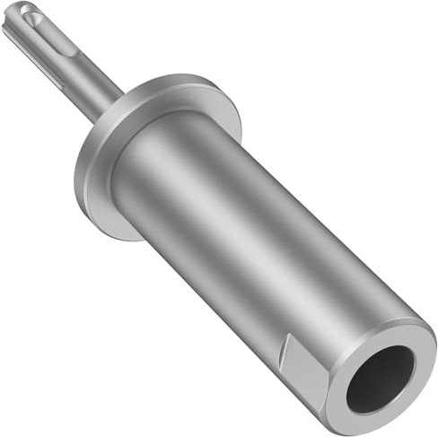 SDS-plus T-post-jordningsstav, inre Ø 16 mm, yttre Ø 29 mm, 145 mm, botten välvd yta, jordningsstav, drivrutin av träpluggar för insättning trästolpar, stålrör