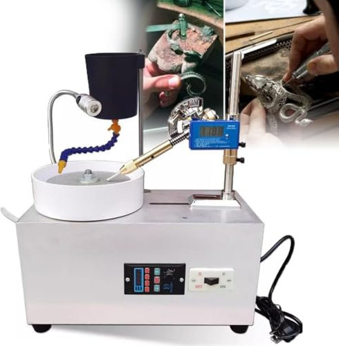 MYVVKIA Máquina pulidora de Gemas, pulidora de Joyas, rectificadora Plana, máquina lapidaria, 2800 RPM, 180 W