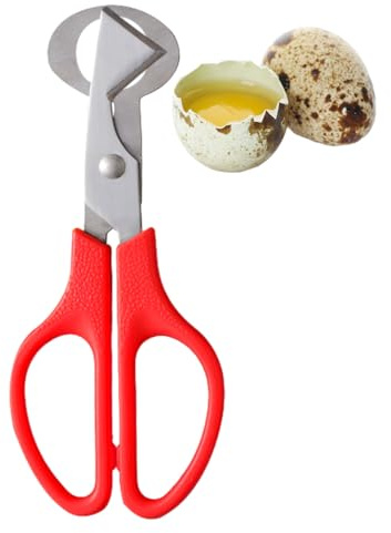 Quail Egg Scissors, Egg Shell Shears - Stainless Steel Egg Cutter Tool Quail Egg Cracker with Comfortable Handle for Home and