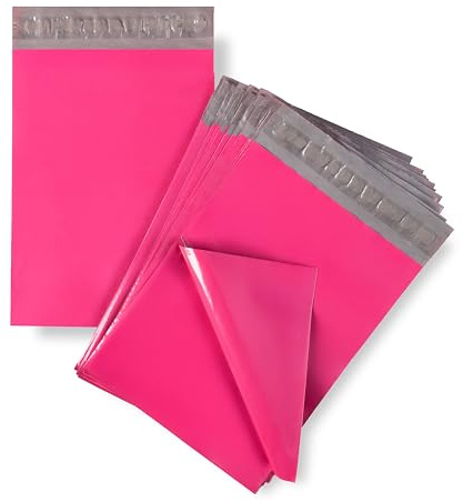 Pakico 50 Verpackungstaschen 31 x 42 cm Rosa Kuriertasche Posttaschen | Versandtaschen Opake Gemischte Größe Pakettaschen Grosse Kuriertasche Vinted Beutel Undurchsichtig Kleiderbeutel