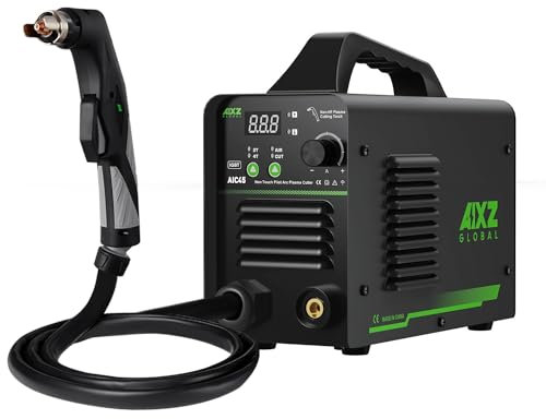 Cortadora De Plasma, Cortador de plasma, ARC no táctil AIC45 45 Amps DC Máquina de corte por plasma de aire Cortador de plasma digital Corte limpio 16 mm,PortáTil y FáCil de Configurar