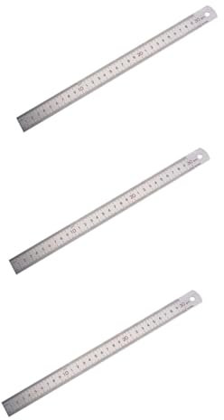 DIYEAH 3 Stück Lineal Aus Edelstahl Lineale Nähen Messung Quilten Quiltlineal Lineal Aus Stahl Regel Herrscher Nählineal Messlineal Silver