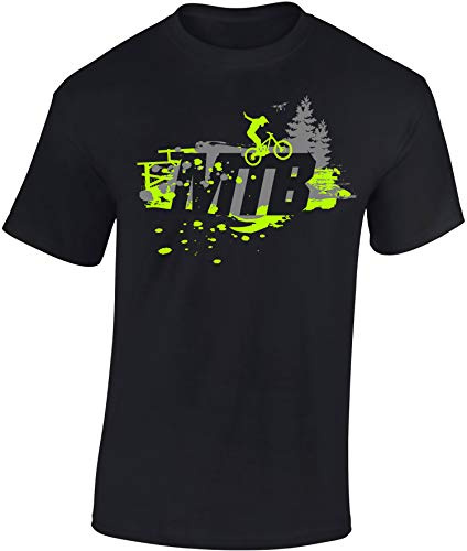 Baddery Camiseta de ciclismo para niños – «Downhill Adrenaline», «MTB» y «Bike Parts» – Diseño de bicicleta de montaña – Camiseta para niños y niñas