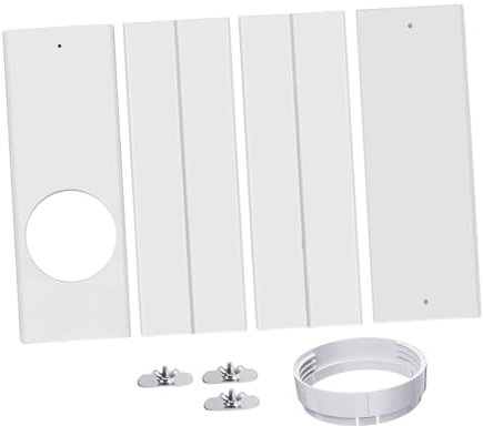 Jiuvaso Kit per Finestra del Condizionatore d'Aria Portatile in PVC per Tubo di Scarico con Raccordo Rotondo