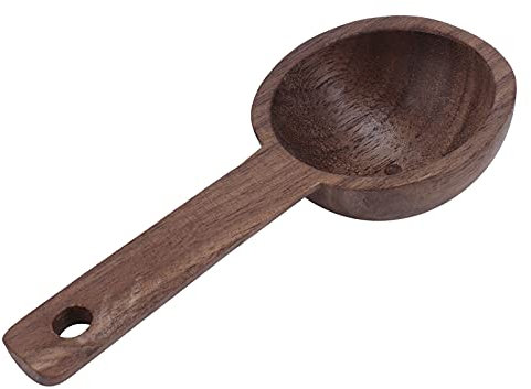 Bola de Madera, Cucharada de Madera Coffee Miding Spoon Walnut Wooden Meding Spoon Coffee Scoop Cucharadita para Cucharadita para café Té de té Harina ((1 Vendido) #2 NUNNUT DE 108MM)