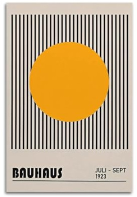 CKJenjBKm Bauhaus Art, geometrische Drucke, abstrakt, minimalistisch (27), Beige, Wandkunst, Poster, ästhetischer Leinwand-Kunstdruck, Heimdekoration für Schlafzimmer, Wohnzimmer, 30 x 45 cm