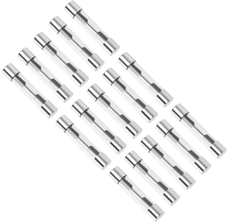 QUARKZMAN Fusibili Vetro Dc 32v 6x32mm Fusibile a Intervento Rapido per Amplificatore Audio Stereo Allarme 10a(5pz) e 20a(10pz)