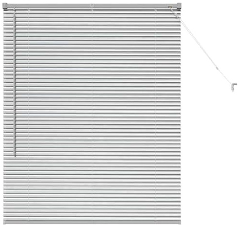 vidaXL Persianas venecianas Plateado 130 x 100 cm Aluminio