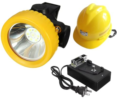 AISINILALAO Lampada Frontale da Miniera a LED Super Luminosa, Luce mineraria di Sicurezza Ricaricabile per elmetto, Luce da minatore sotterraneo antideflagrante per Tunnel, Miniera di Carbone