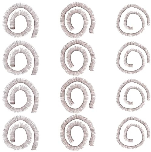 craspire 15 Stück 3 Stile Puppenwimpernstreifen BJD Falsche Wimpern Zubehör Herstellungsbedarf 6mm 8mm 10mm Braune Fake Wimpern Für DIY Basteln Herstellung von Cartoon Charakter Make Up