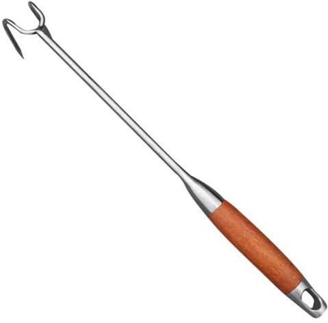 BCOATH Crochet à Viande Acier Inoxydable avec Manche Pratique pour Barbecue et Cuisine pour Porc Jambon et Viandes Rôties