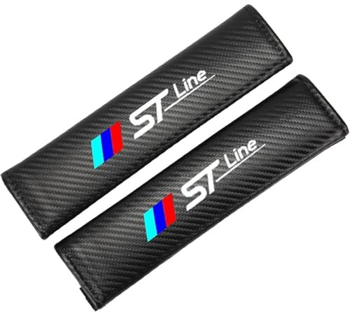2 Pz Auto Cintura Di Sicurezza Cuscini Spalla Pad Per Ford ST ST Linea Fibra Di Carbonio Copre Cuscinetti Morbido Confortevole