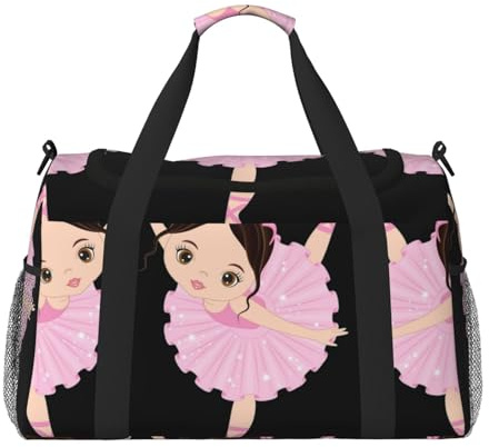 Liten ballerina dansande flicka resa duffelväska helgväska weekendväska övernattning handbagage träning sport sjukhus