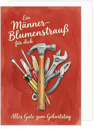 Edition Seidel Premium Glückwunschkarte zum Geburtstag mit Umschlag. Geburtstagskarte Grußkarte Karte Klappkarte Spruch Alles Gute Mann Freund Opa Handwerker Werkzeuge Basteln Humor (G4495 SW026)